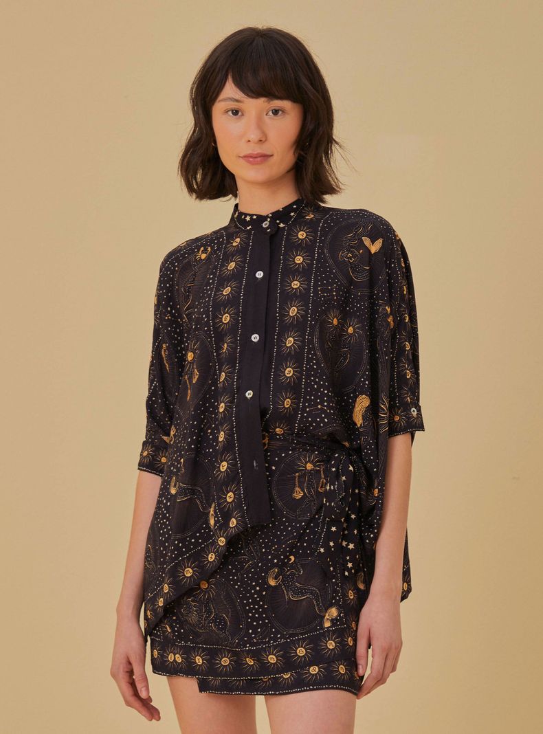 Blusa Manga Tres Cuartos Detalle Sol-1