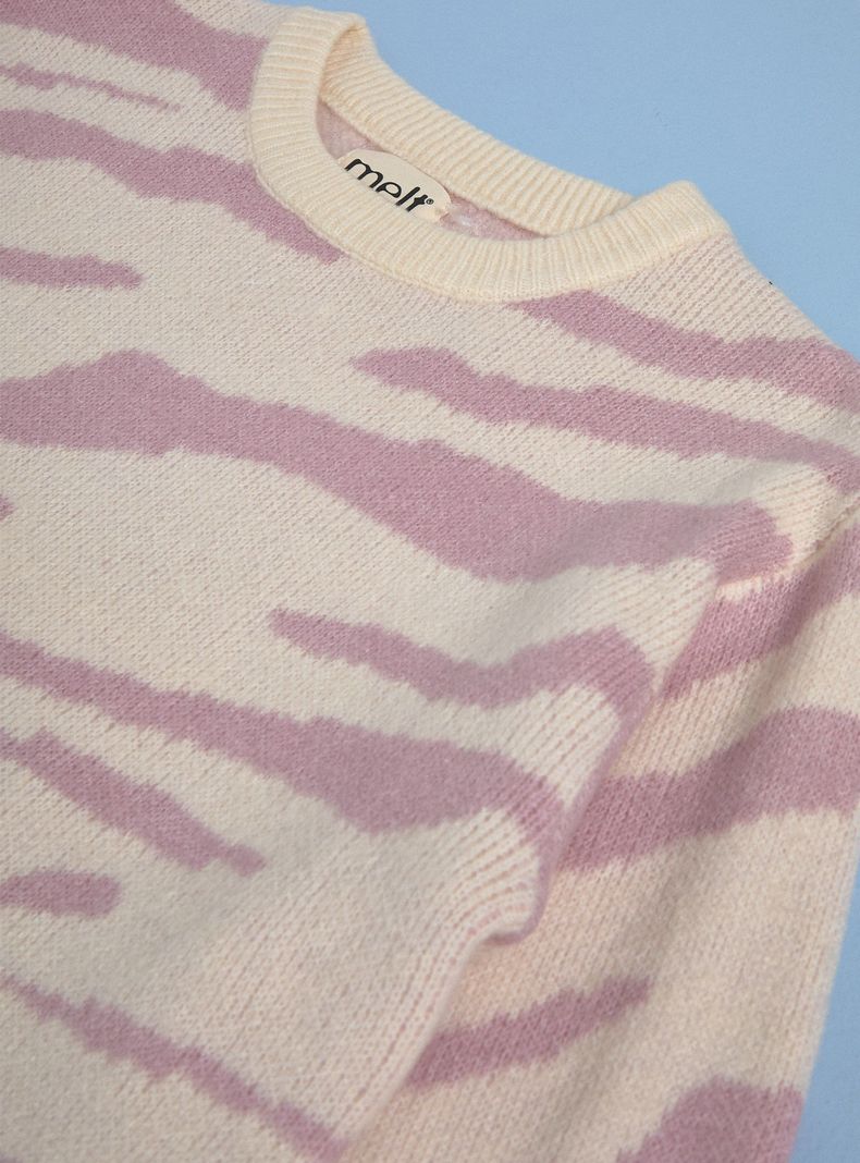 Sweater Cuello Redondo con Diseño Animal Print-4