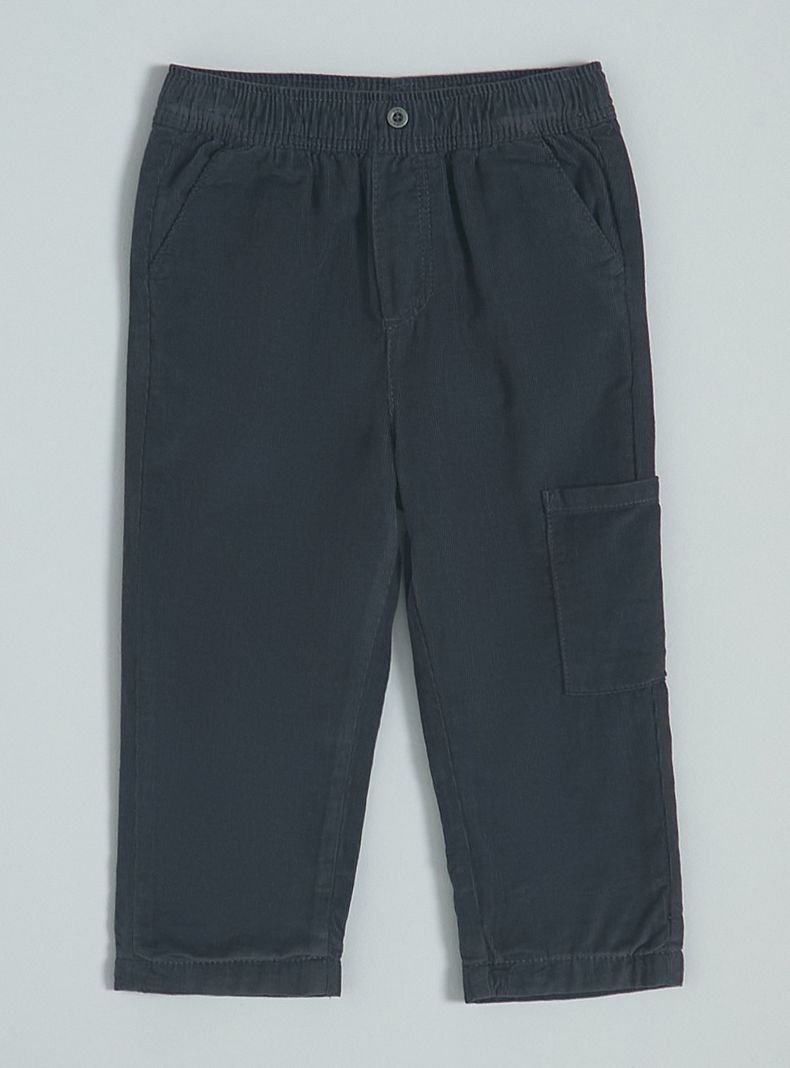 Pantalón Comfort de Cotelé Forrado en Algodón-0