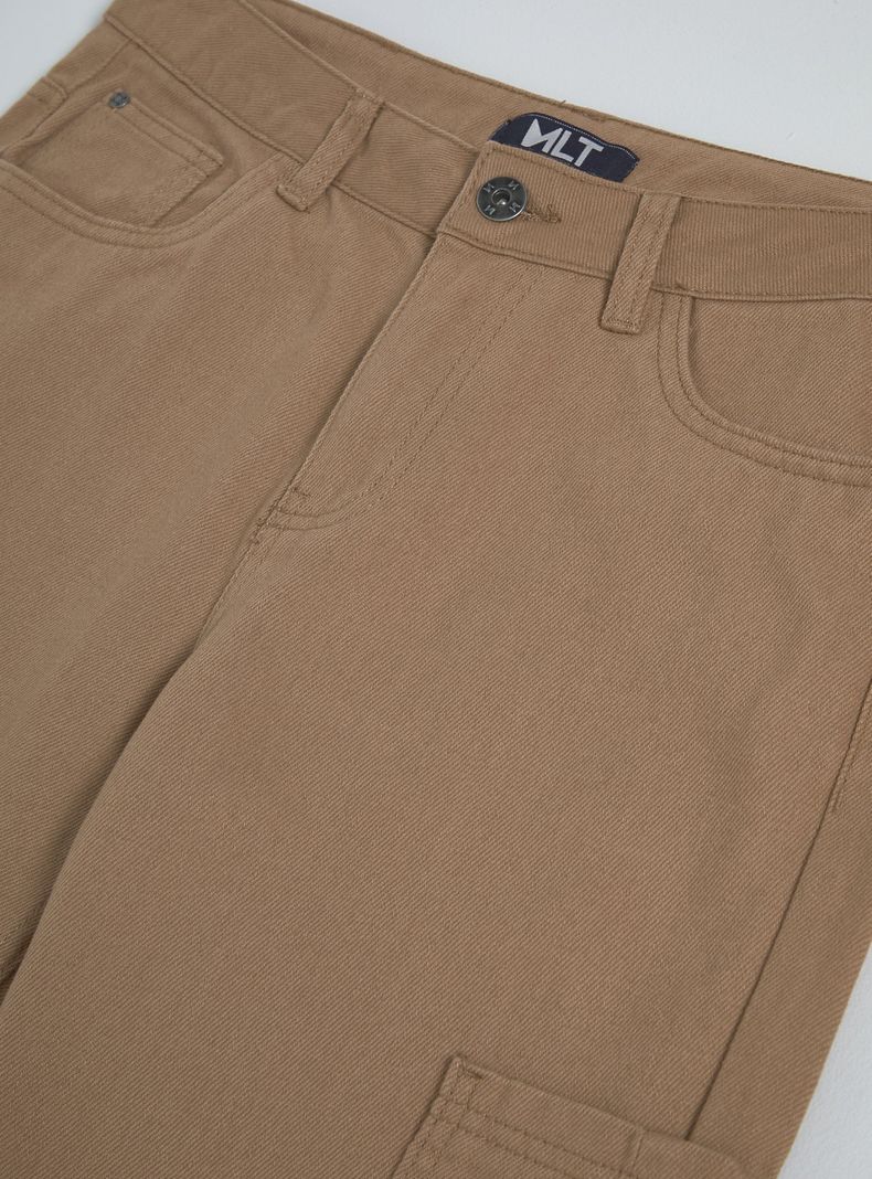 Pantalón de Twill con Bolsillos Cargo-3