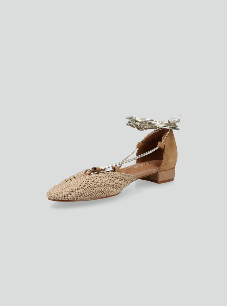 Zapato Casual Efecto Tejido Lace Up Mujer-2