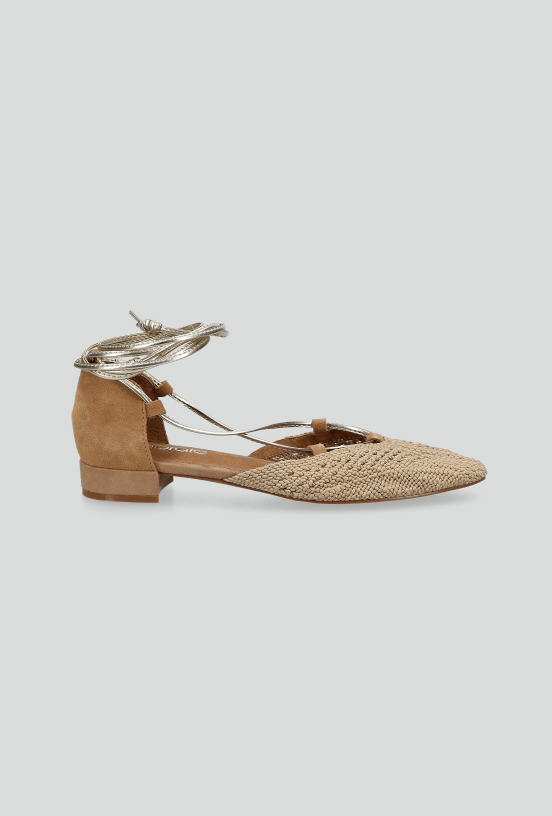 Zapato Casual Efecto Tejido Lace Up Mujer-4
