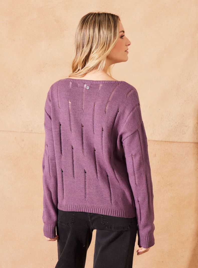 Sweater Punto Jersey más Calado-1