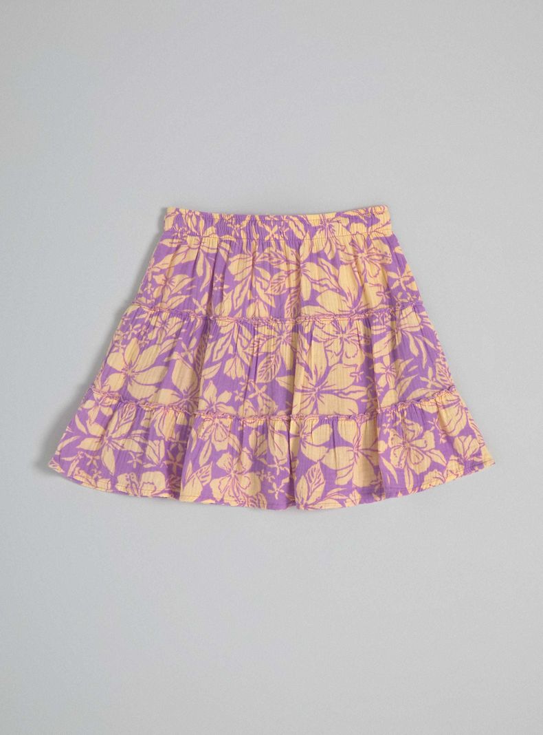Falda Estampada, Muselina Algodón-3