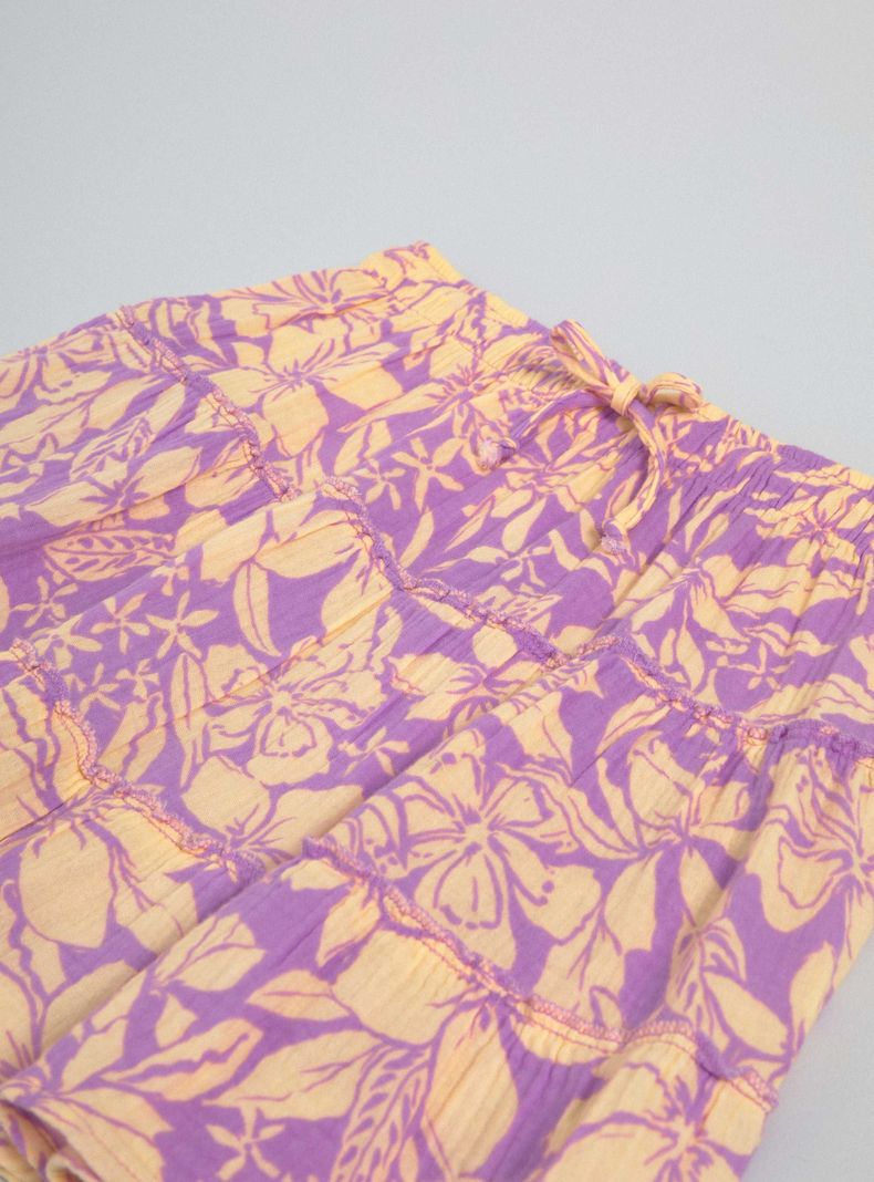 Falda Estampada, Muselina Algodón-4