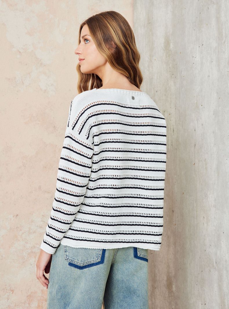 Sweater Rayado Manga Larga-1