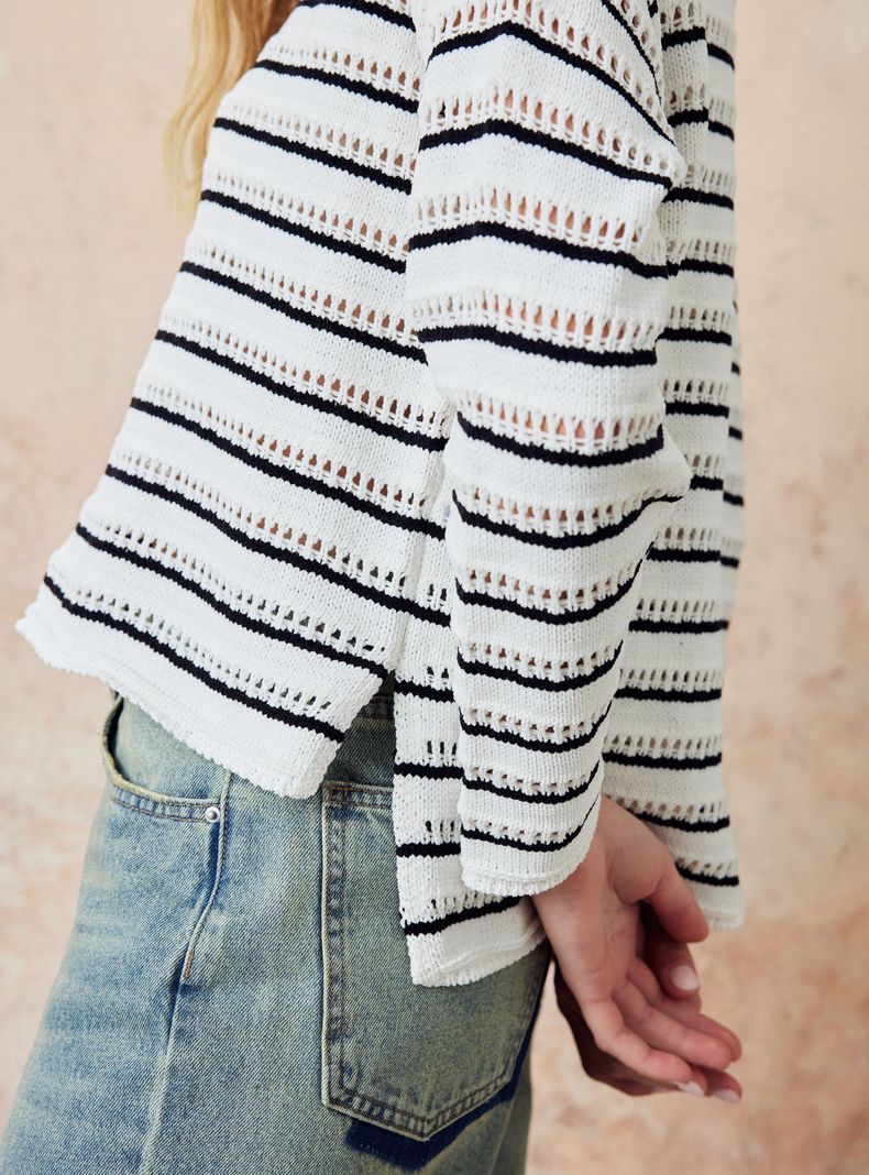 Sweater Rayado Manga Larga-3