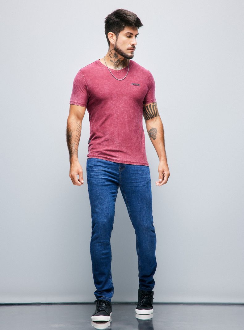 Jeans Skinny Fit Medio 1 Básico-4