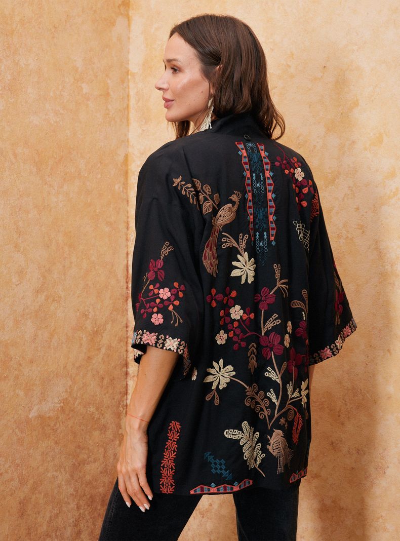 Blusa Tipo Kimono Bordado-1