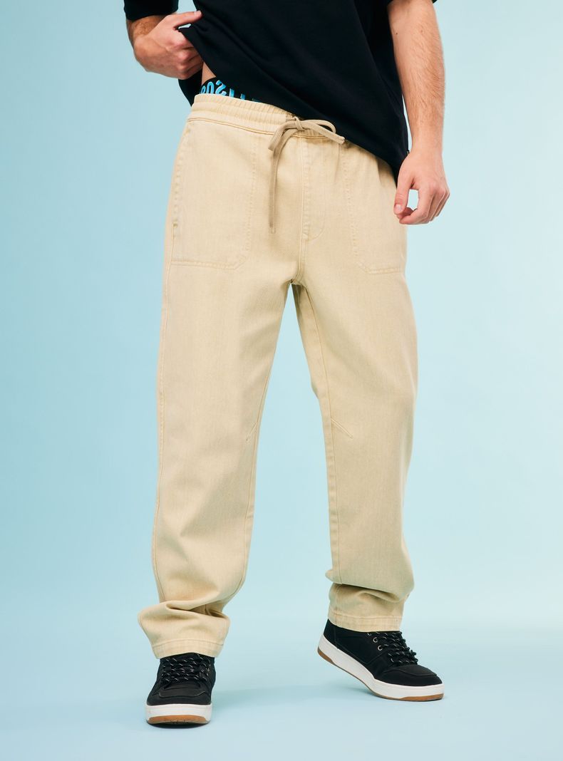 Pantalón Pull on Loose Fit-0