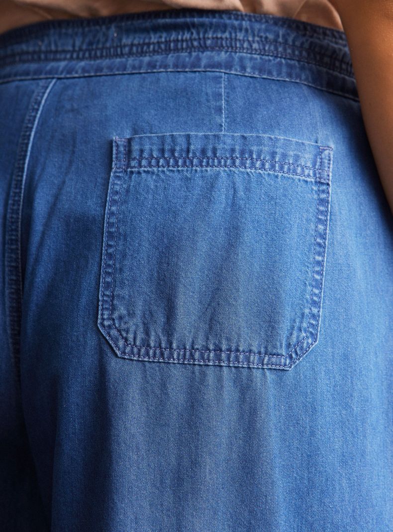 Pantalón Palazzo con Bolsillos Talla Curvy-3