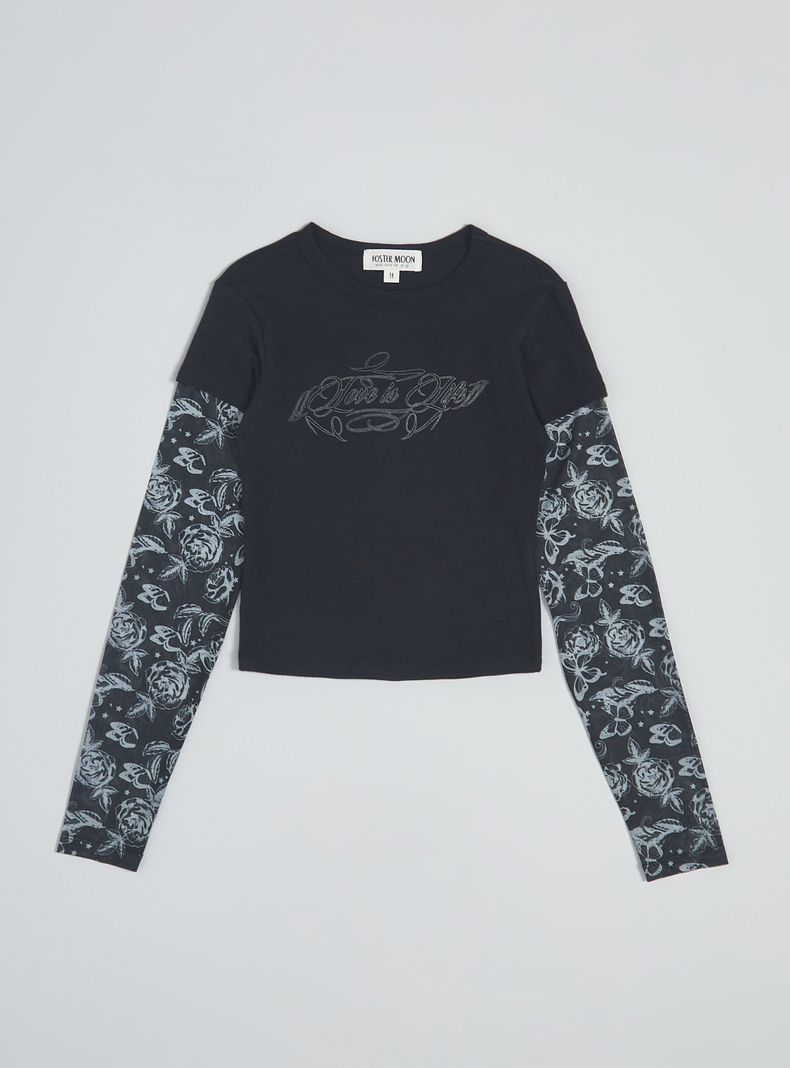 Polera con Mangas de Malla-2