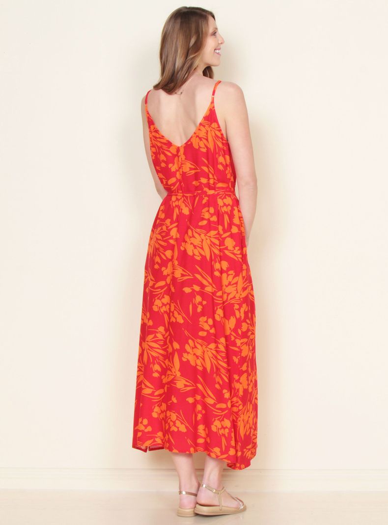 Vestido sin Manga Estampado-1