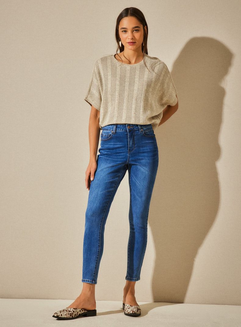 Jeans Skinny Básico Liso-4