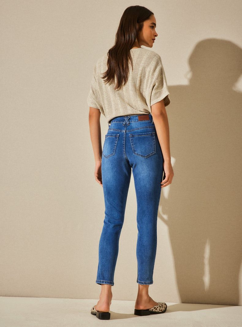Jeans Skinny Básico Liso-5