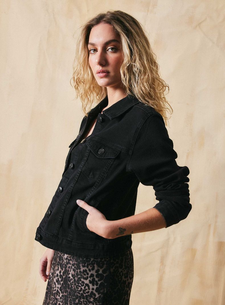 Chaqueta Clásica Mangas Color Denim-2