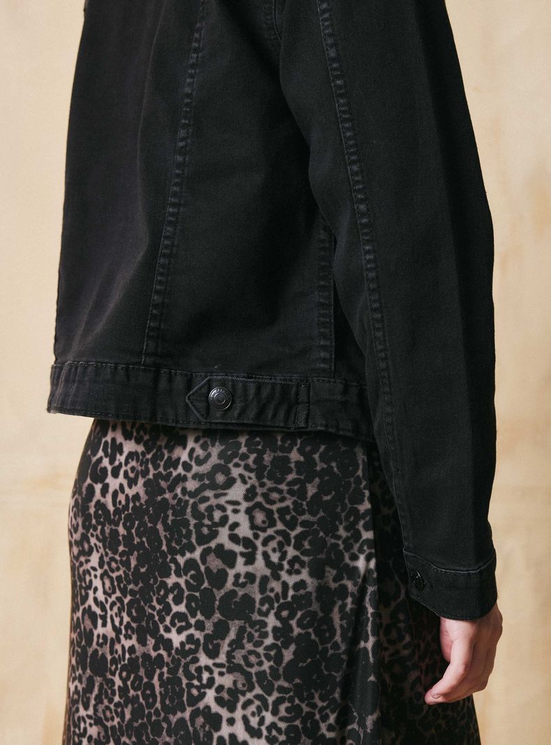 Chaqueta Clásica Mangas Color Denim-3