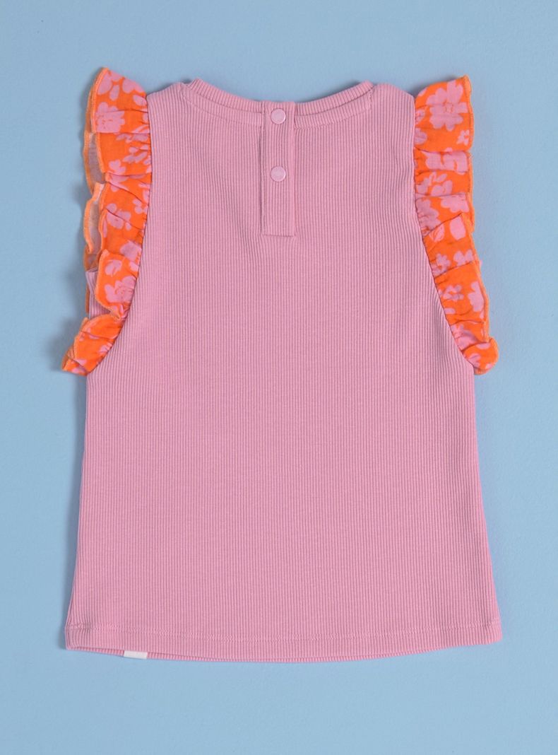Polera con Vuelos Estampados en las Mangas-1