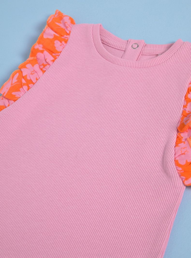 Polera con Vuelos Estampados en las Mangas-2