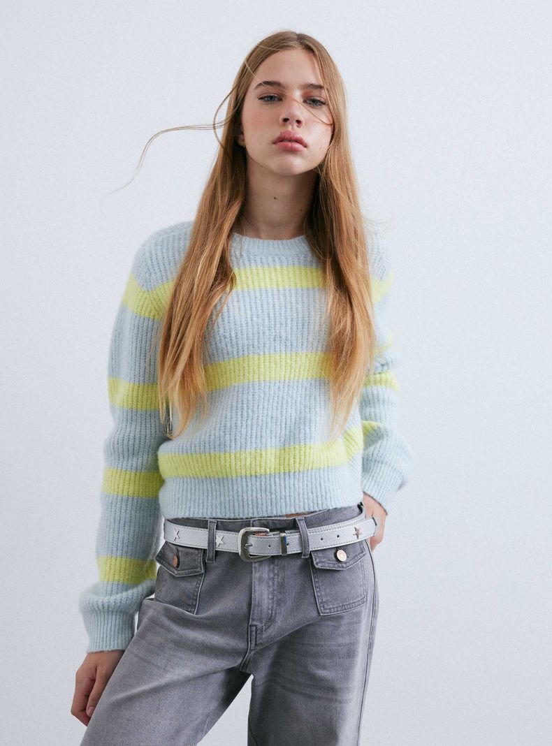 Sweater Rayas Crop-0