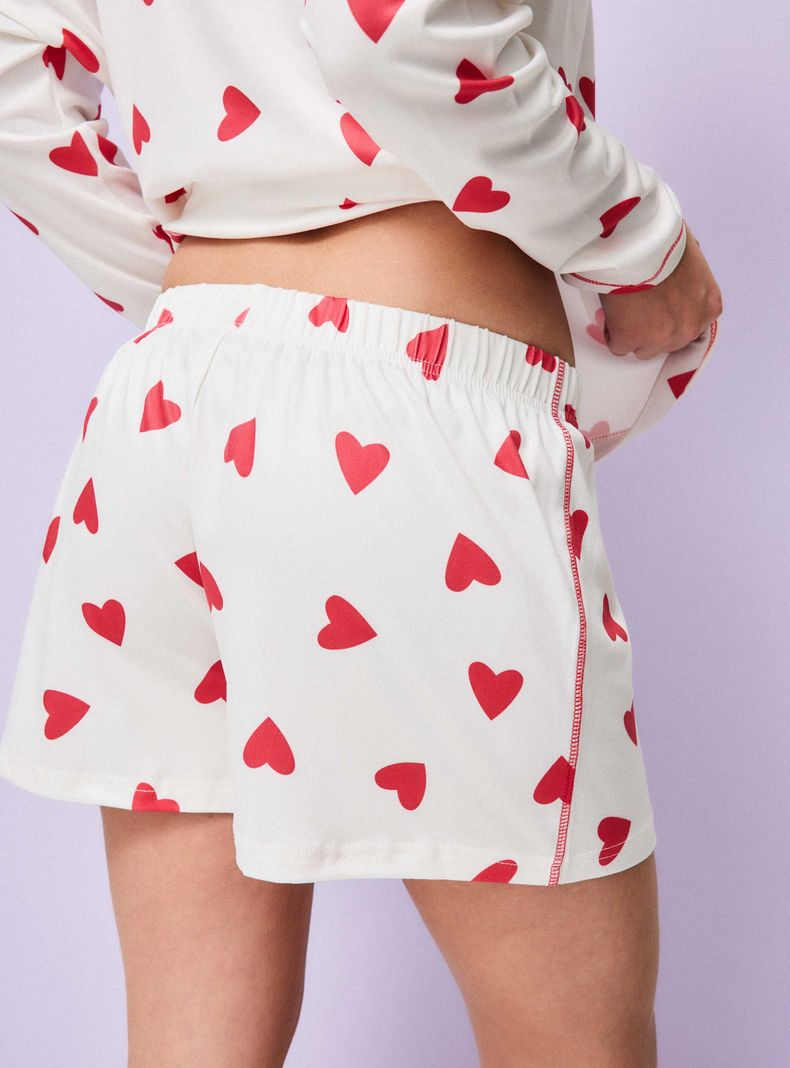 Pijama Manga Larga Pantalón Corto Full Print-3