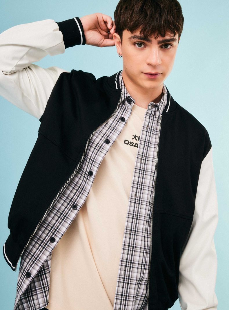 Chaqueta Bomber Bitono Relaxed Fit-2