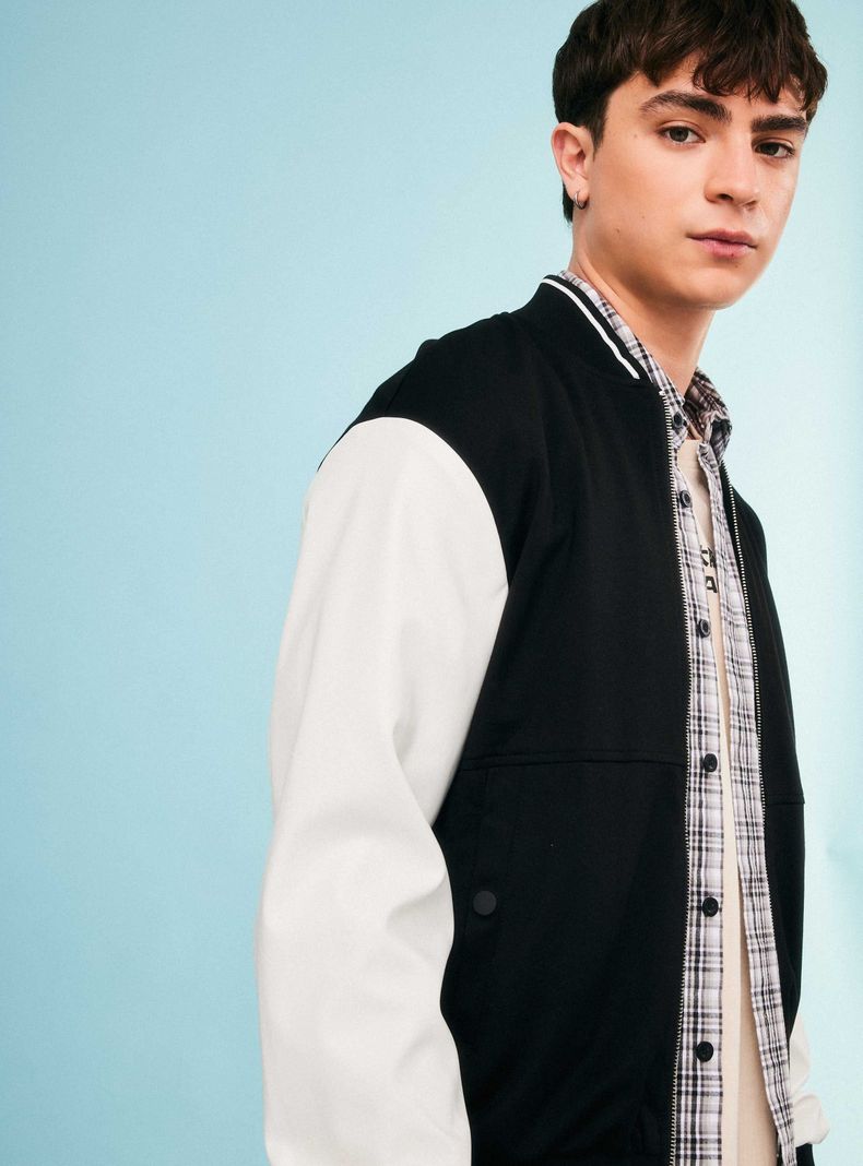 Chaqueta Bomber Bitono Relaxed Fit-3