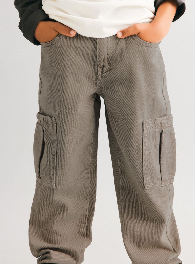 Pantalón Twill Cargo Garment Dyed-1