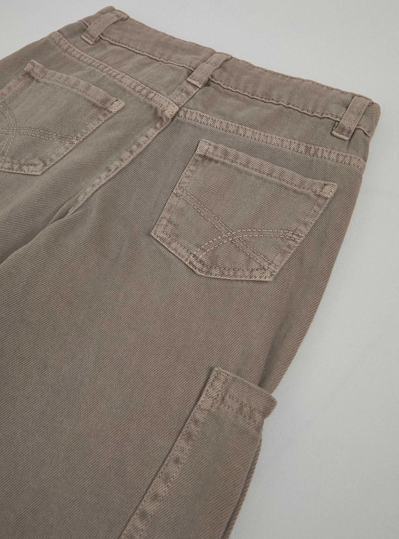 Pantalón Twill Cargo Garment Dyed-3