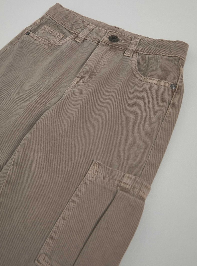 Pantalón Twill Cargo Garment Dyed-4