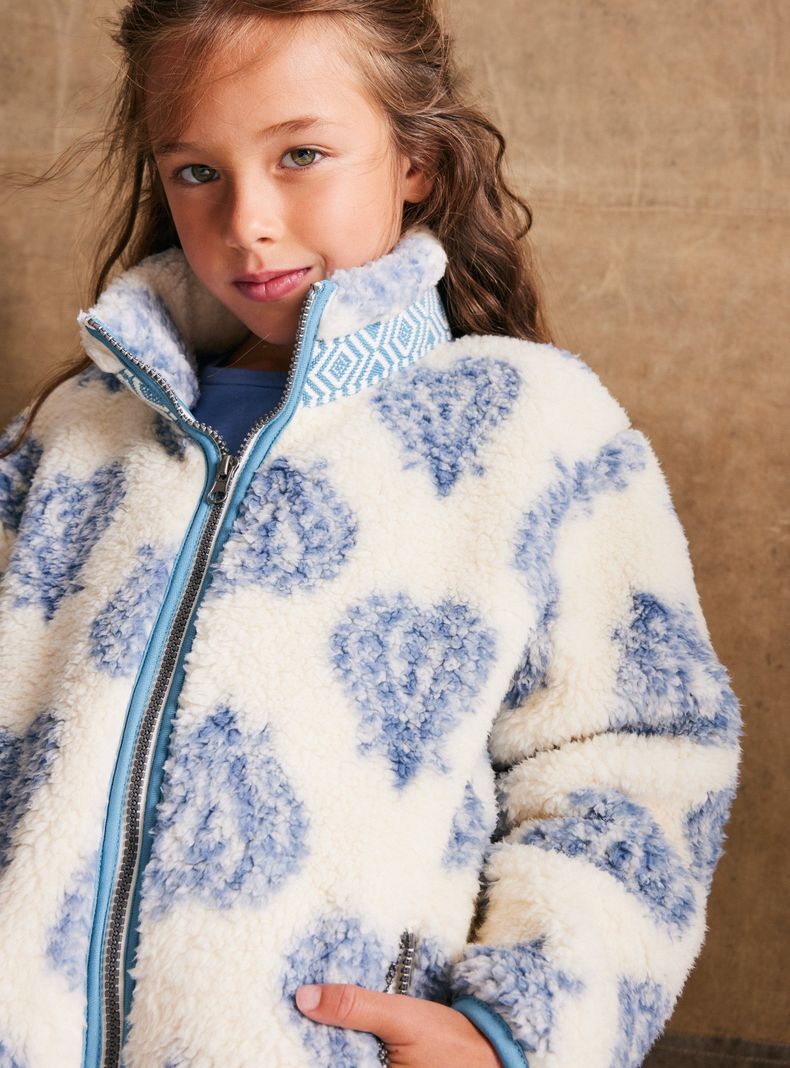Polar Corderito Estampado Hippie con Polar por Dentro-1