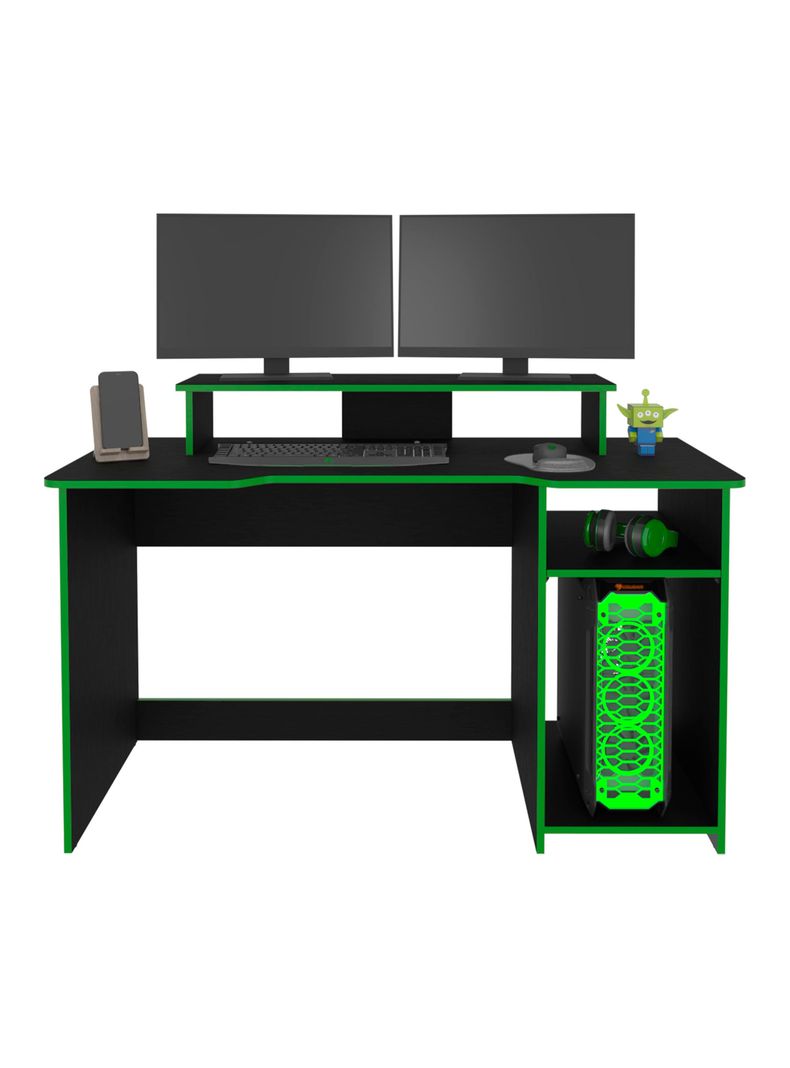 Escritorio Gamer Huni Wengue Canto Verde-3