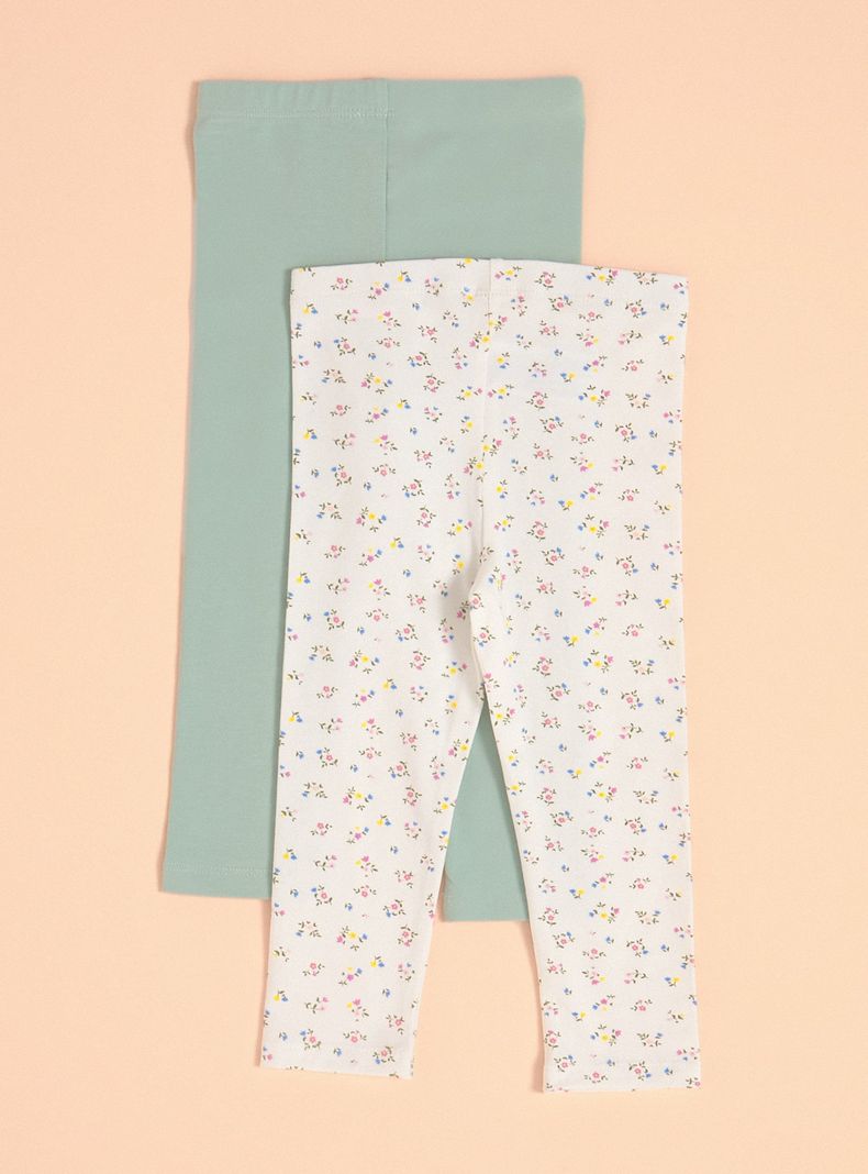 Calza Bipack Una Estampada y Otra Lisa a Juego-1