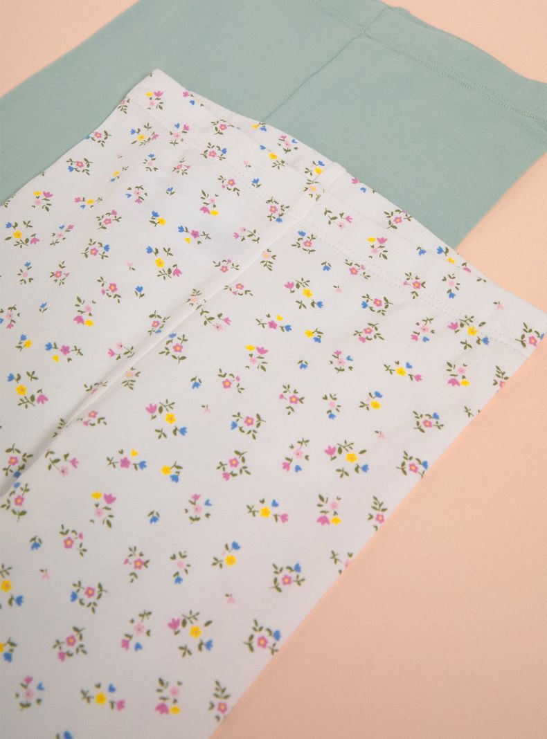 Calza Bipack Una Estampada y Otra Lisa a Juego-2