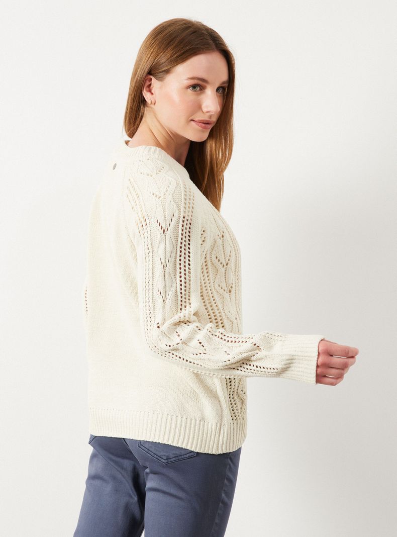 Sweater Calado Neutro Relaxed Fit-1