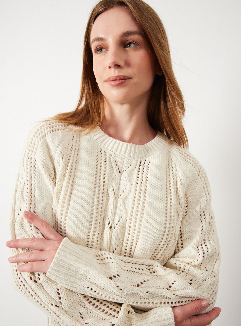 Sweater Calado Neutro Relaxed Fit-2