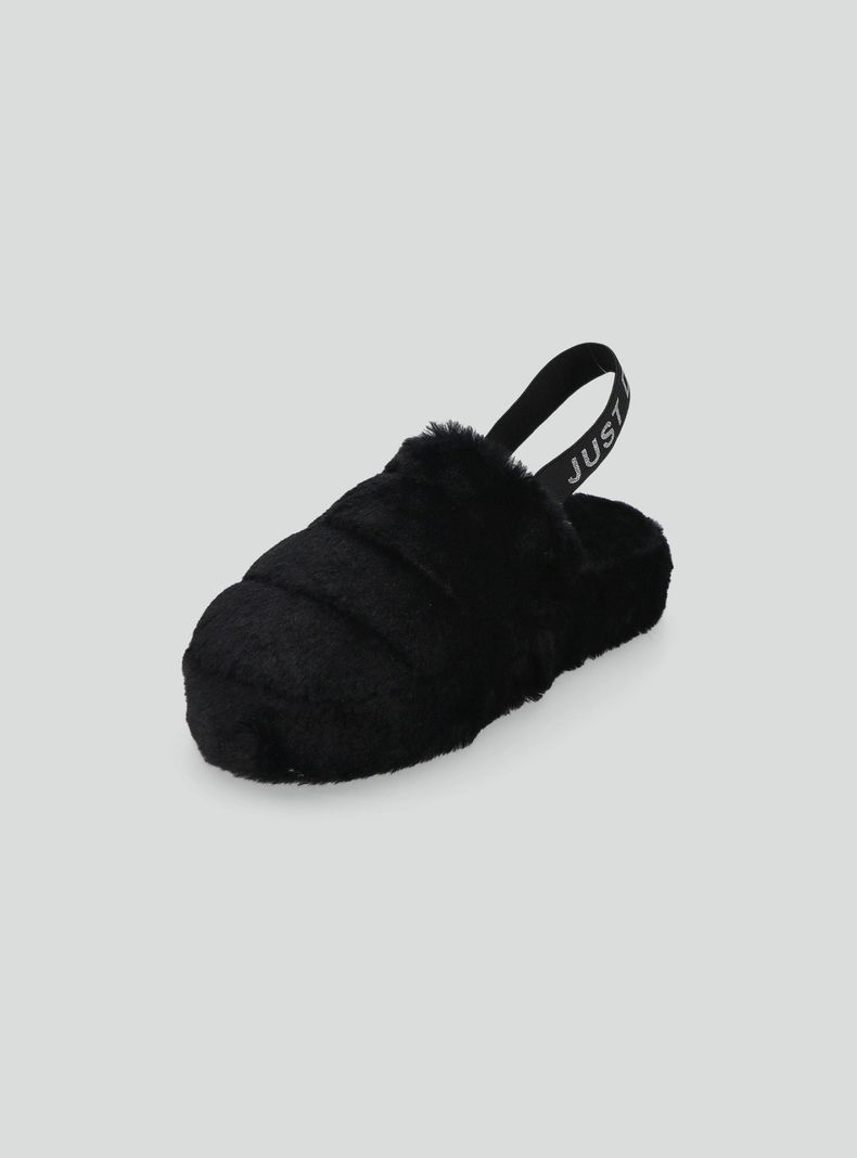 Pantufla Peluda con Elástico eneEl Talón Niña-2