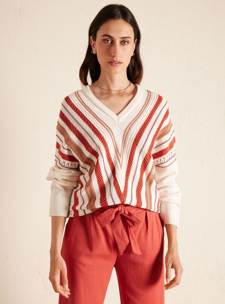 Sweater con Diseño de Colores-0