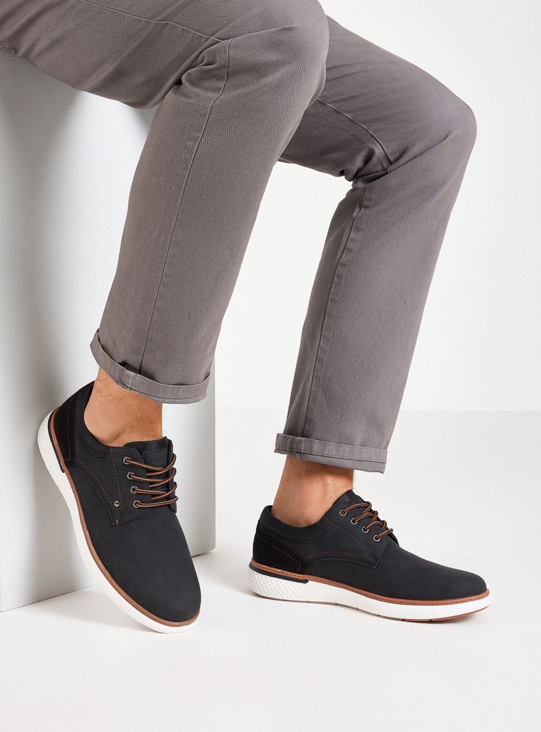 Zapato Casual con Plantilla Cuero Hombre
