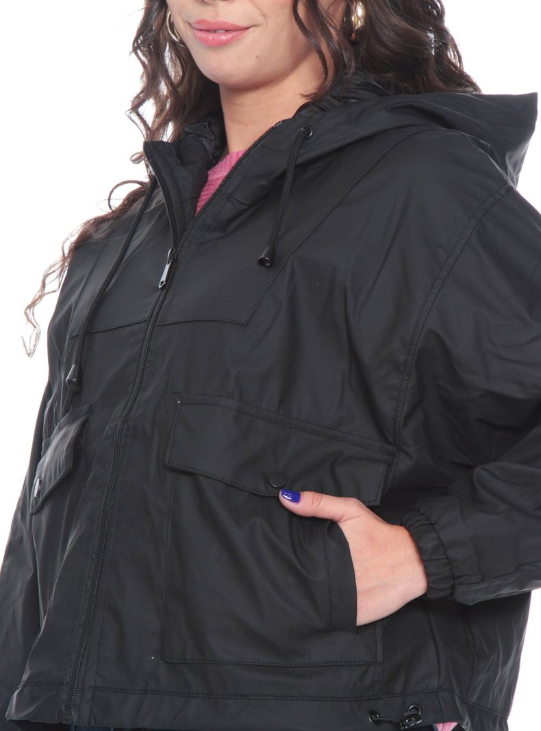 Chaqueta Manga Larga con Capucha y Bolsillos con Tapeta-2