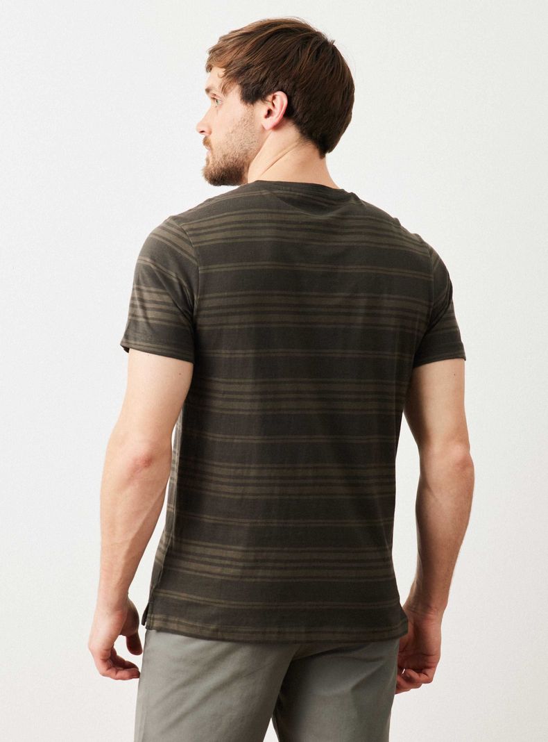 Polera Manga Corta Rayada Slub-1