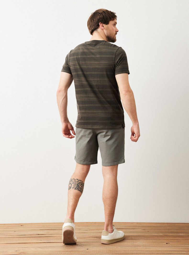 Polera Manga Corta Rayada Slub-5