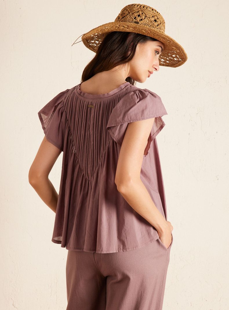 Blusa sin Mangas y Cuello V-1
