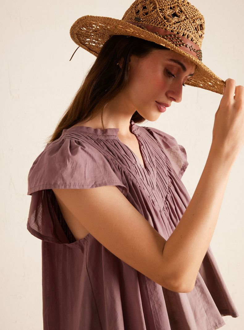 Blusa sin Mangas y Cuello V-2