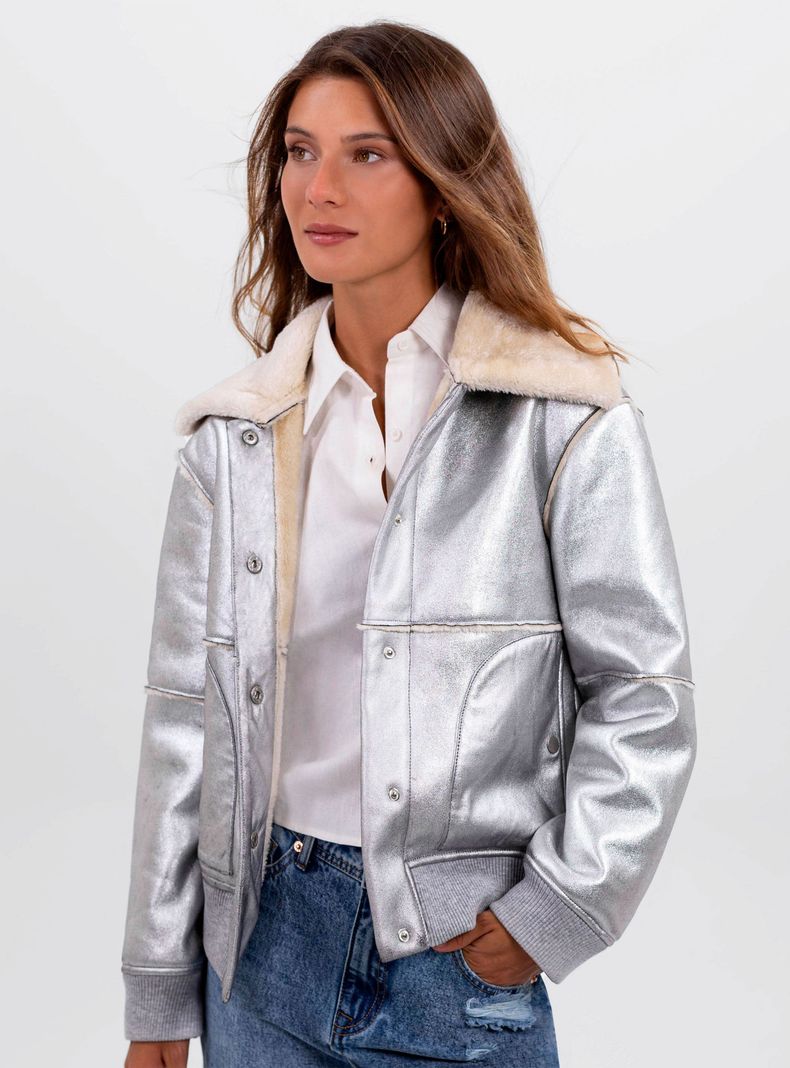 Chaqueta Sherpa Silver-0