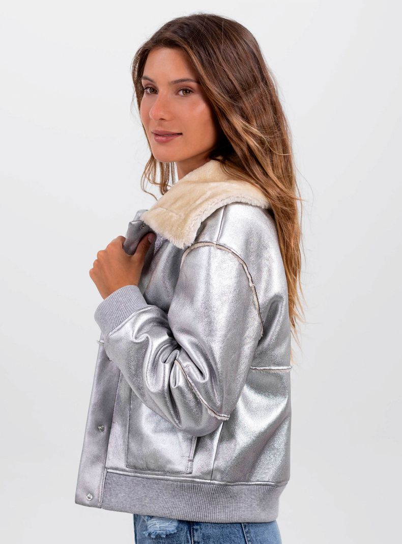 Chaqueta Sherpa Silver-2