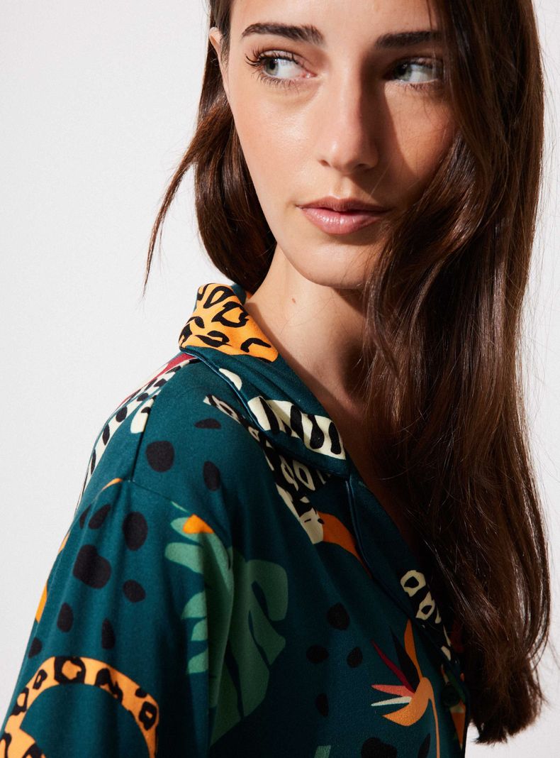 Camisa de Dormir Camisero Full Print Peach-2