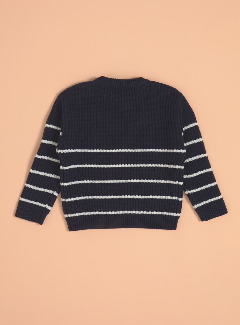 Sweater con Rayas Bicolor-1