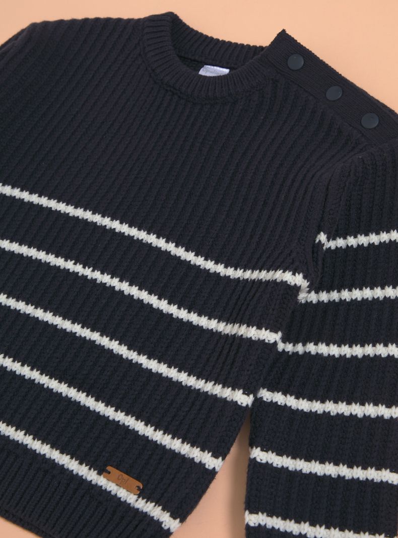 Sweater con Rayas Bicolor-2