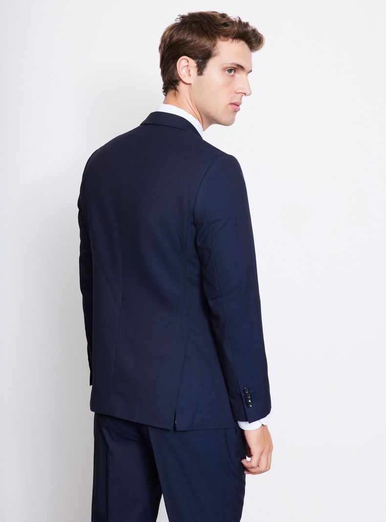 Traje Recto Texturado Slim Fit Vuelta De Cruzado-1